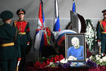 Во время церемонии прощания с борцом Александром Иваницким в легкоатлетическо-футбольном комплексе ЦСКА на Ленинградском проспекте в Москве, 29 июля 2020 года