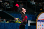 Камила Валиева выступает в произвольной программе на чемпионате России — 2022