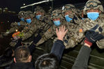 Во время военного парада по случаю VIII съезда Трудовой партии Северной Кореи, Пхеньян, 15 января 2021 года