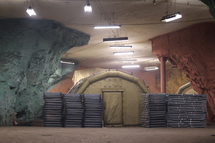 Медицинская палатка в&nbsp;пещерах винного завода &laquo;Artwinery&raquo;, 24&nbsp;марта 2023&nbsp;года