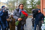 Телеведущий Андрей Малахов на церемонии прощания с народной артисткой РСФСР Ларисой Голубкиной в Храме святителя Николая на Трех Горах в Москве, 25 марта 2025 года