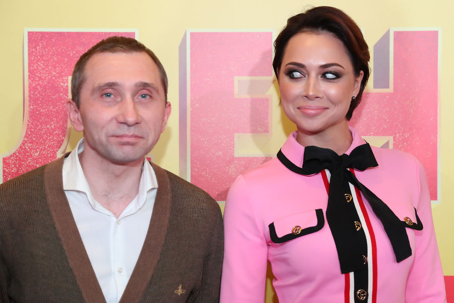 Актеры Дмитрий Грачев и Настасья Самбурская на&nbsp;премьере фильма &laquo;Каникулы Президента&raquo; И. Шерстобитова в&nbsp;кинотеатре &laquo;Каро 11&nbsp;Октябрь&raquo;, 2018&nbsp;год