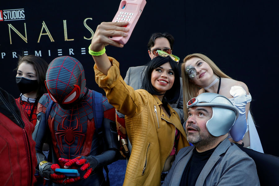 На&nbsp;премьере фильма &laquo;Вечные&raquo; в&nbsp;Голливуде, 19&nbsp;октября 2021&nbsp;года