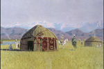 Василий Верещагин. Киргизские кибитки на реке Чу. 1870