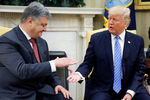 Президент Украины Петр Порошенко и президент США Дональд Трамп во время встречи в Белом доме в Вашингтоне, 20 июня 2017 года