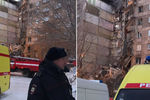 Ситуация на месте обрушения подъезда в жилом доме в Магнитогорске, 31 декабря 2018 года