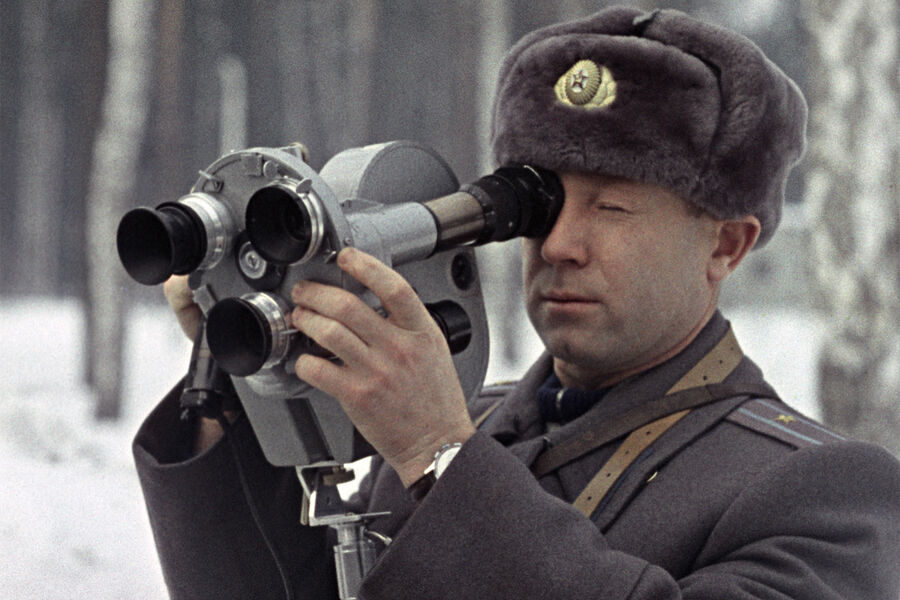 Алексей Леонов на&nbsp;киносъемке, 1965&nbsp;год