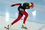 Немецкий конькобежец Патрик Беккерт на&nbsp;трассе в&nbsp;Сочи