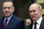Президент Турции Реджеп Тайип Эрдоган и президент России Владимир Путин во время встречи в Сочи, 13 ноября 2017 года