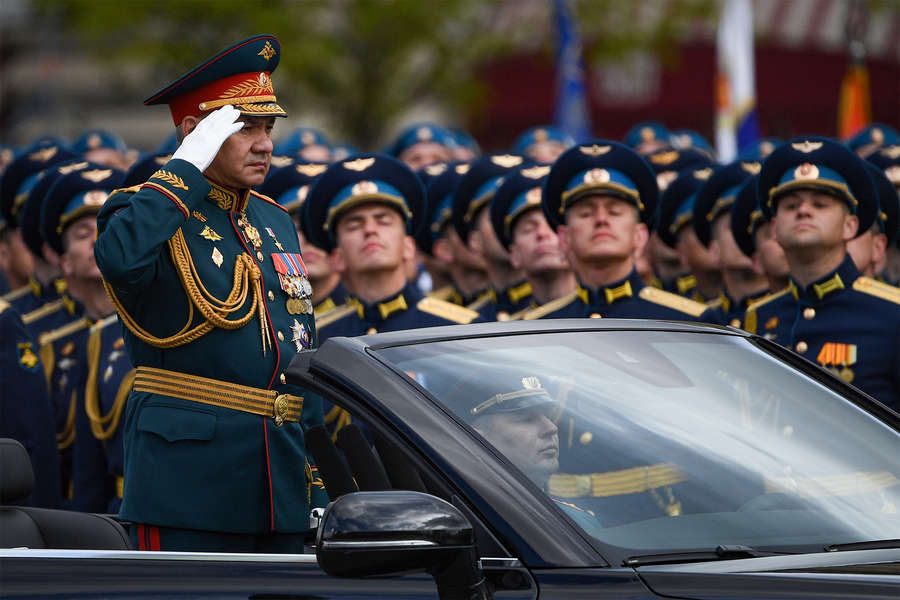 Министр обороны России Сергей Шойгу на&nbsp;военном параде в&nbsp;честь 77-й годовщины Победы в&nbsp;Великой Отечественной войне, 9&nbsp;мая 2022&nbsp;года