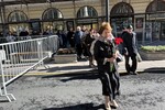 Люди на церемонии прощания с первым президентом СССР Михаилом Горбачевым в Москве, 3 сентября 2022 года