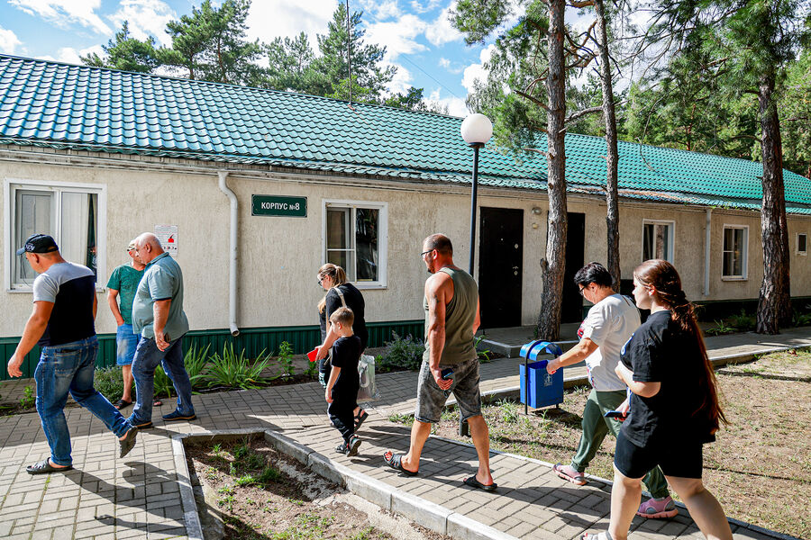 Эвакуированные из&nbsp;города Суджа жители в&nbsp;пункте временного размещения (ПВР).
<br>
<br>г. Курск, Курская область, Россия. 8&nbsp;августа 2024&nbsp;г.