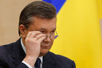 Виктор Янукович во время своей пресс-конференции в Ростове-на-Дону