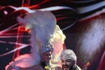 Певец Филипп Киркоров выступает на концерте в честь дня рождения телеканала «МУЗ-ТВ» в Государственном Кремлевском дворце в Москве, 19 октября 2025 года