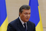 Виктор Янукович во время своей пресс-конференции в Ростове-на-Дону