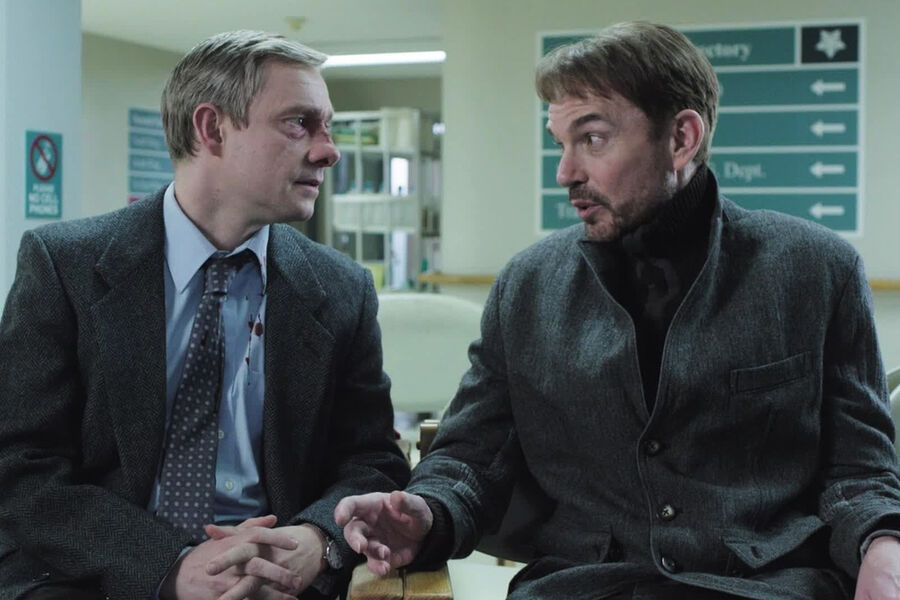<b>&laquo;Фарго&raquo; (2014)</b>
<br><br>
И в&nbsp;нем, естественно, солировал (при всем уважении к&nbsp;Мартину Фримену) именно что Билли Боб, сыгравший преступника и социопата, который полностью меняет спокойный уклад дел в&nbsp;заснеженном городке. За&nbsp;роль в&nbsp;шоу актер получил свой первый &laquo;Золотой Глобус&raquo;.