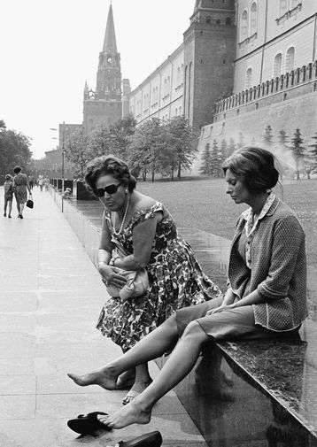 Актриса Софи Лорен (справа) в Москве, 1969 год