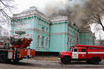 На месте пожара в кардиохирургическом центре Благовещенска, 2 апреля 2021 года