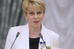 Исполнительный директор фонда «Справедливая помощь» Елизавета Глинка, награжденная знаком отличия «За благодеяние», на церемонии вручения государственных наград в Екатерининском зале Кремля