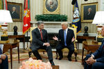 Президент Украины Петр Порошенко и президент США Дональд Трамп во время встречи в Белом доме в Вашингтоне, 20 июня 2017 года