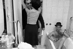 Жан-Люк Годар и Брижит Бардо во время съемок фильма «Презрение», 1963 год