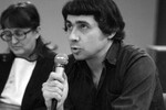 Глеб Павловский во время выступления, 1987 год 