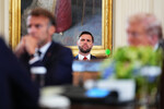 Вице-президент США Джей Ди Вэнс во время переговоров с участием европейских лидеров в Белом доме, США, 18 августа 2025 года