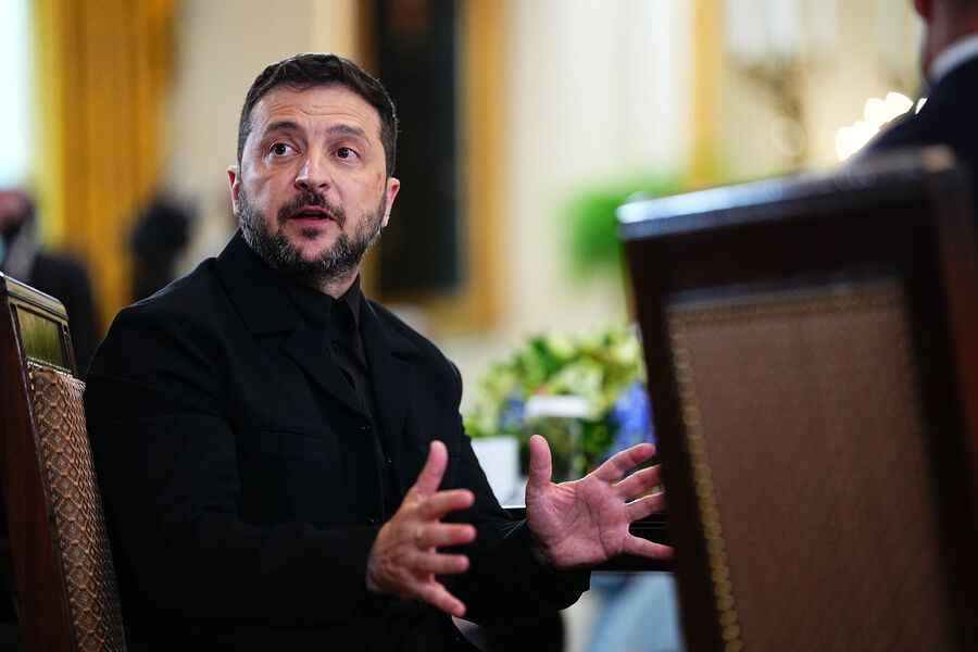 Президент Украины Владимир Зеленский во время переговоров с&nbsp;участием европейских лидеров в&nbsp;Белом доме, США, 18&nbsp;августа 2025&nbsp;года