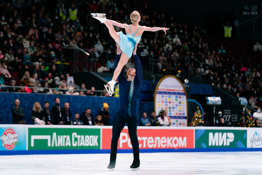 Евгения Тарасова и Владимир Морозов выступают в&nbsp;короткой программе на&nbsp;чемпионате России &mdash; 2022