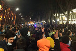 Во время протестов против закона об иностранных агентах возле здания парламента Грузии в Тбилиси, 7 марта 2023 года