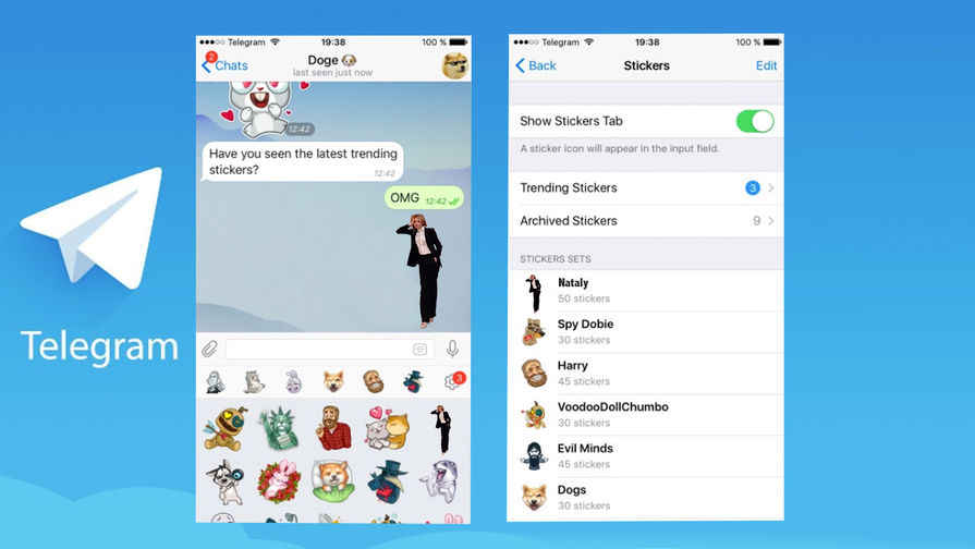 Наталья Поклонская в виде стикера в мессенджере Telegram (запрещен на территории Российской Федерации)