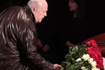 Председатель Союза театральных деятелей РФ Александр Калягин на церемонии прощания с артистом в Большом зале Клуба писателей Центрального Дома литераторов, 4 октября 2018 года