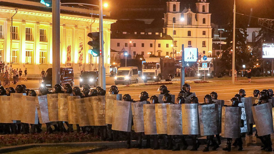 Во время протестов в Минске 10 августа 2020