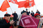 Во время митинга в честь 102-й годовщины Октябрьской революции в Казани, 7 ноября 2019 года