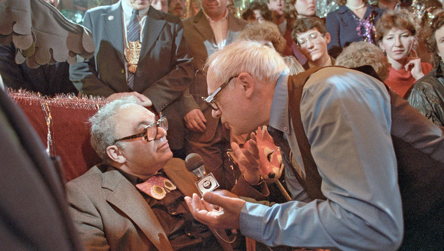 Во время съемок телепередачи &laquo;Что? Где? Когда?&raquo;, 1987&nbsp;год