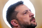 Президент Украины Владимир Зеленский во время переговоров с участием европейских лидеров в Белом доме, США, 18 августа 2025 года