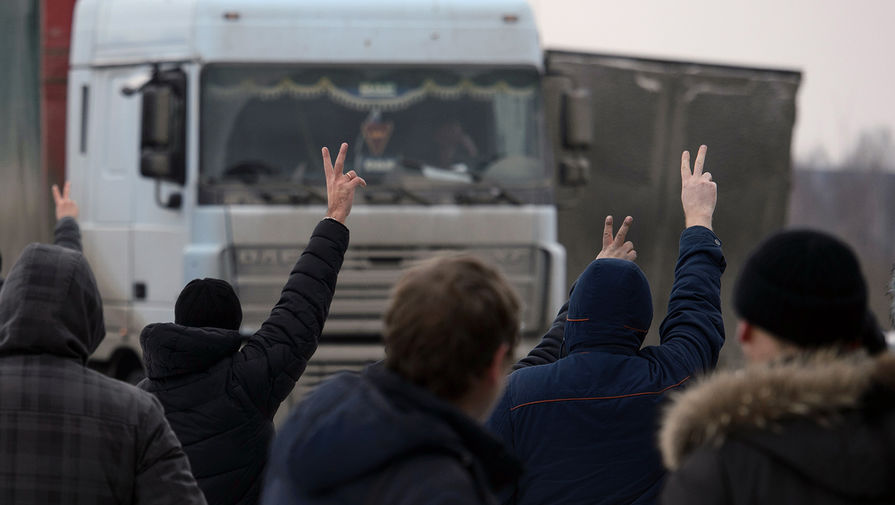 Акция протеста дальнобойщиков в Екатеринбурге