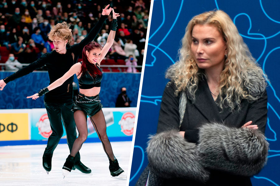 Диана Дэвис и Глеб Смолкин, Этери Тутберидзе на&nbsp;чемпионате России в&nbsp;Санкт-Петербурге, 23&nbsp;декабря 2021&nbsp;года