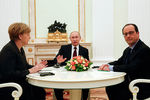 Трехсторонняя встреча глав России, Германии и Франции