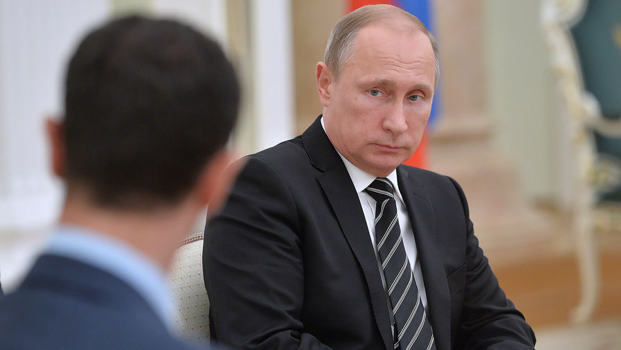 Президент Сирии Башар Асад и президент России Владимир Путин во время встречи в Кремле