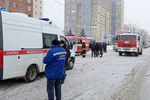 На месте взрыва газа на цокольном этаже девятиэтажного жилого дома на Мещерском бульваре Канавинского района в Нижнем Новгороде, 26 февраля 2021 года