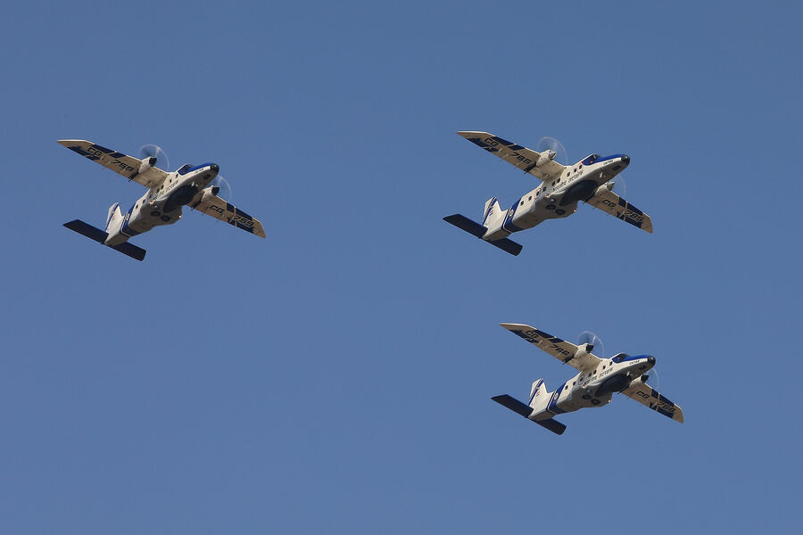 Самолеты Dornier Do 228NG на&nbsp;международной выставке Aero India 2025&nbsp;на&nbsp;территории военно-воздушной базы Yelahanka в&nbsp;Бангалоре