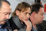 30 ноября 2010 года. Главные тренеры киевского «Динамо», «Спартака» (Валерий Карпин) и ЦСКА (Леонид Слуцкий) на пресс-конференции