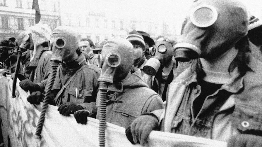 Демонстрации на Вацлавской площади в Праге, ноябрь 1989 года