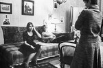 Актеры Лариса Удовиченко в роли Вали, Нина Русланова в роли Ларисы и Елена Сафонова в главной роли Ольги (слева направо) в фильме «Зимняя вишня», 1987 год