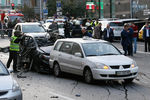 На месте взрыва автомобиля в центре Киева, 8 сентября 2017 года