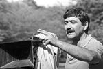 Георгий Шенгелая на съемках фильма «Хареба и Гоги» в Грузии, 1986 год