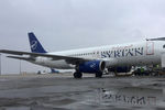 Аэробус A320-200 авиакомпании SyrianAir, ожидающий вылет в Алеппо, на территории международного аэропорта Дамаска, 19 февраля 2020 года