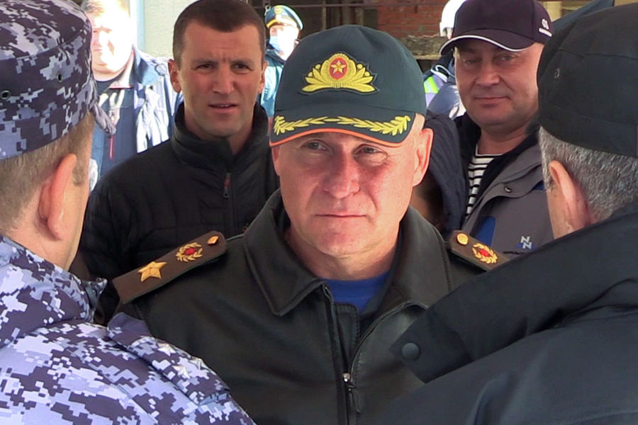 Глава МЧС России Евгений Зиничев на&nbsp;межведомственных учениях по&nbsp;защите от чрезвычайных ситуаций арктической зоны в&nbsp;Красноярском крае, 8&nbsp;сентября 2021&nbsp;года
