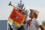 Горнист в пионерском лагере «Орленок», 1973 год